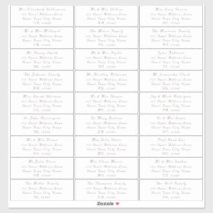 Customizable Elegant Wedding Guest Address Labels