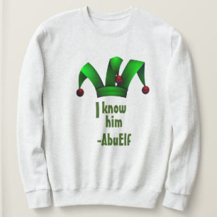 Customizable Elf Santa Helper Christmas Abuela Elf Sweatshirt