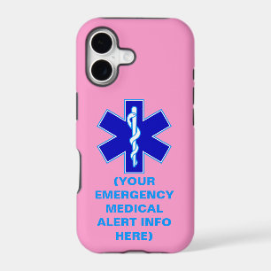 Customizable Emergency Medical Alert iPhone Cases