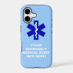 Customizable Emergency Medical Alert iPhone Cases