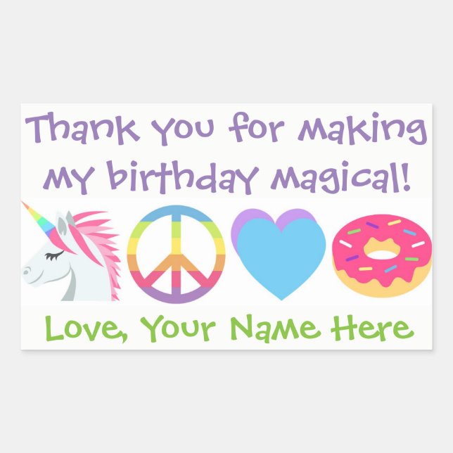 Customizable Emoji Thank You Stickers (Front)