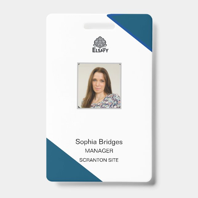customizable Employee ID Card Badge (Front)