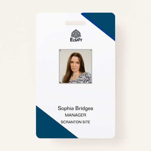 customizable Employee ID Card Badge (Front)