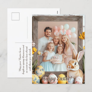 Customizable 🐇Enchanted Easter Bunnyland Express Holiday Postcard