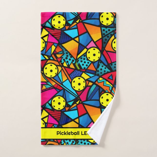 Customizable Energetic  Pickleball Flow Hand Towel (Hand Towel)