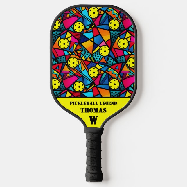 Customizable Energetic  Pickleball Flow Pickleball Paddle (Front)