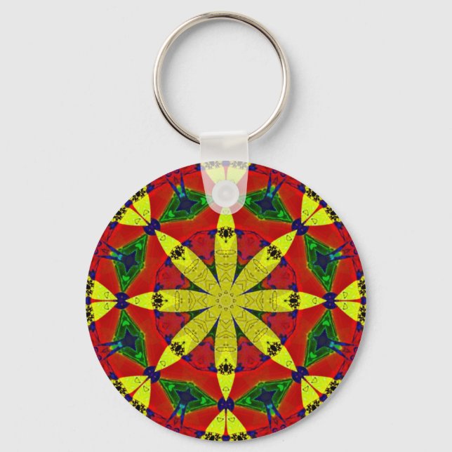 Customizable Energy Flower Keychains (Front)