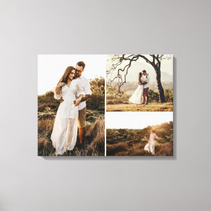 Customizable Engagement 3 photo Wedding Sign