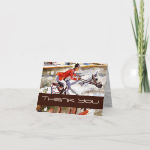 Customizable Equestrian THANK YOU Card by Ginette