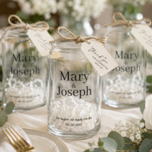 Customizable Etched Wedding Glass Favour