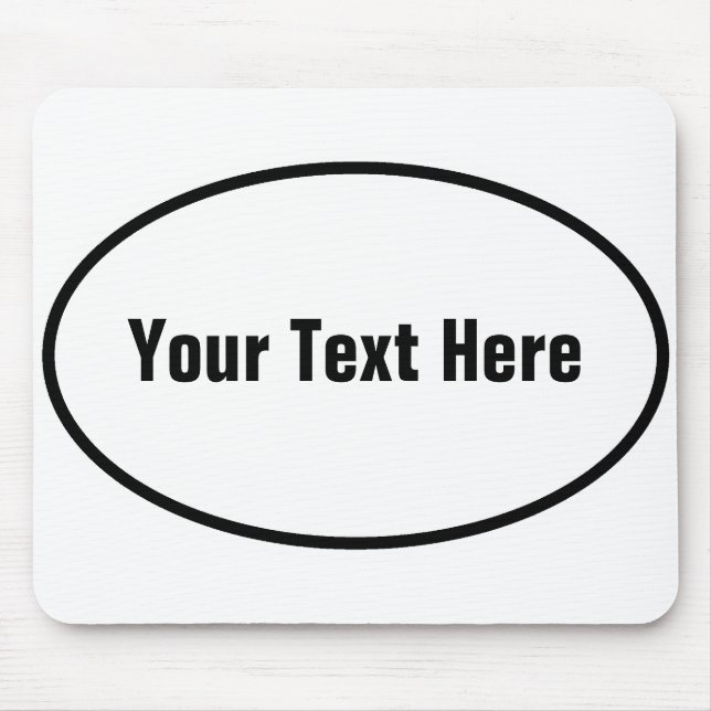 Customizable European Oval Mouse Pad (Front)