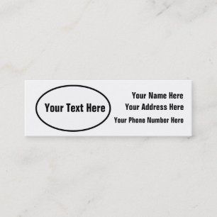 Customizable European Oval Profile Card