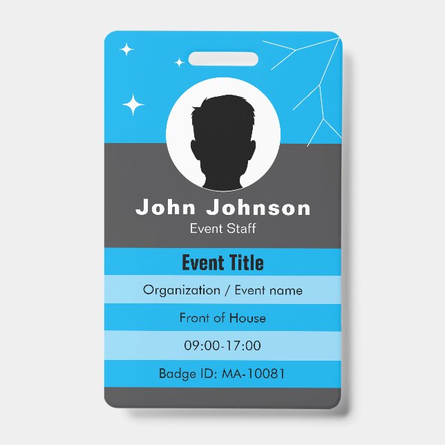 Customizable event badge ID (Front)