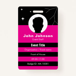 Customizable event badge ID