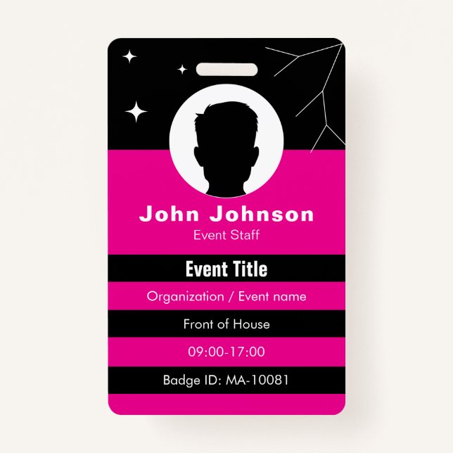 Customizable event badge ID (Front)