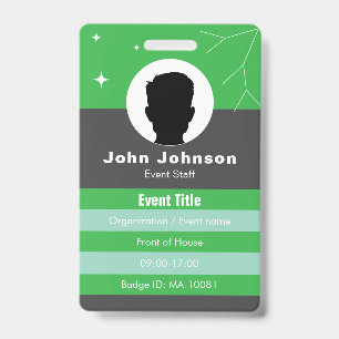 Customizable event badge ID