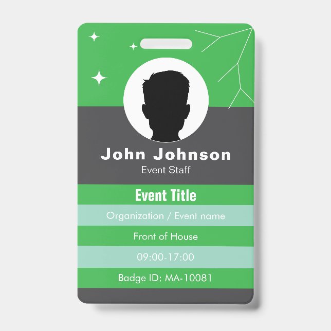 Customizable event badge ID (Front)