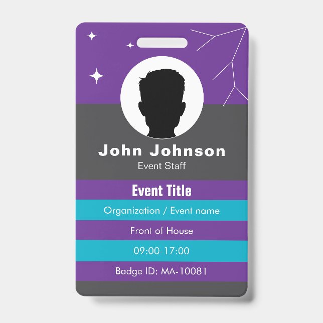 Customizable event badge ID (Front)