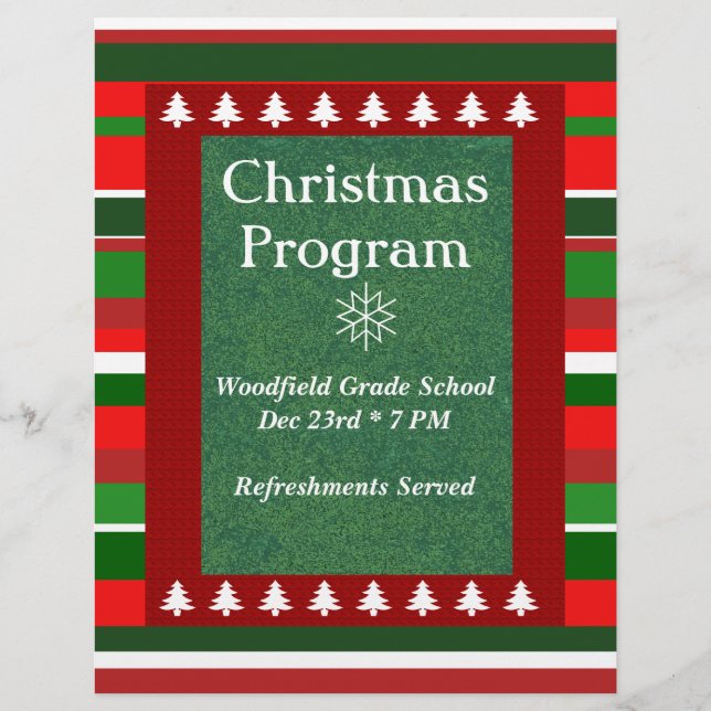 Customizable Event Christmas Program Flyer (Front)