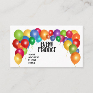 Customizable Event Planner business card