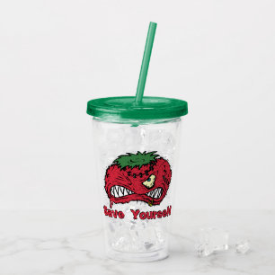 Customizable Evil Tomato Acrylic Tumbler