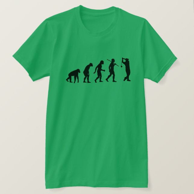 Customizable Evolution Of Mankind Funny Golf T-Shirt (Design Front)