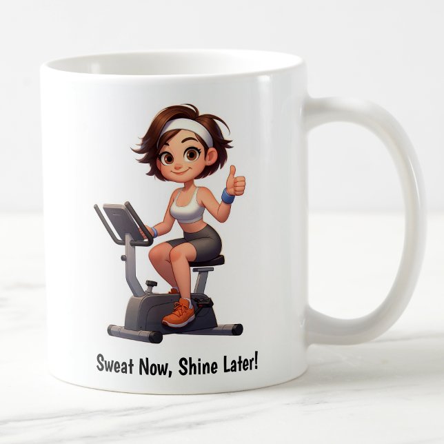 Customizable Exercise Bike Workout Coffee Mug (Creator Uploaded)