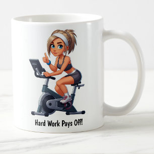 Customizable Exercise Bike Workout Coffee Mug