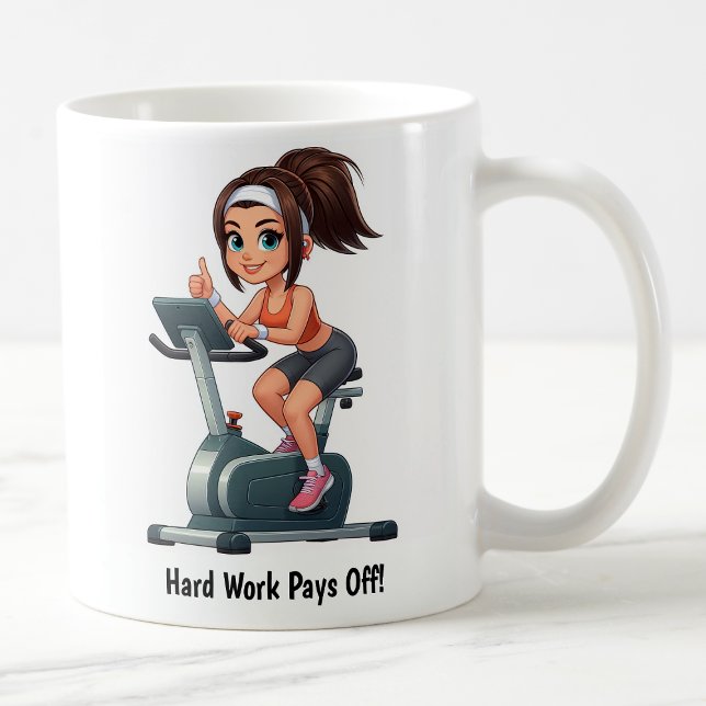 Customizable Exercise Bike Workout Coffee Mug (Creator Uploaded)