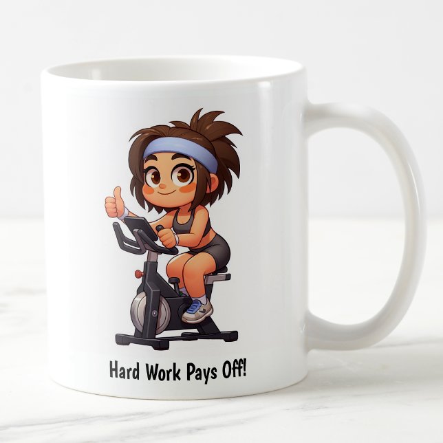 Customizable Exercise Bike Workout Coffee Mug (Creator Uploaded)