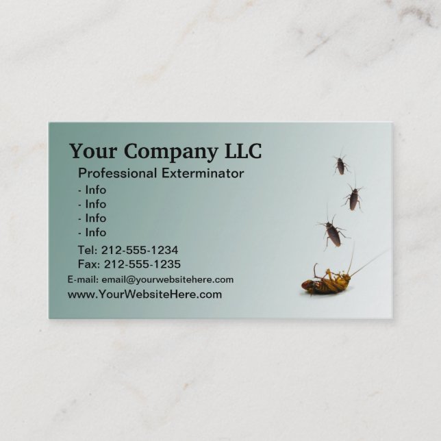 CUSTOMIZABLE Exterminator Business Card (Front)
