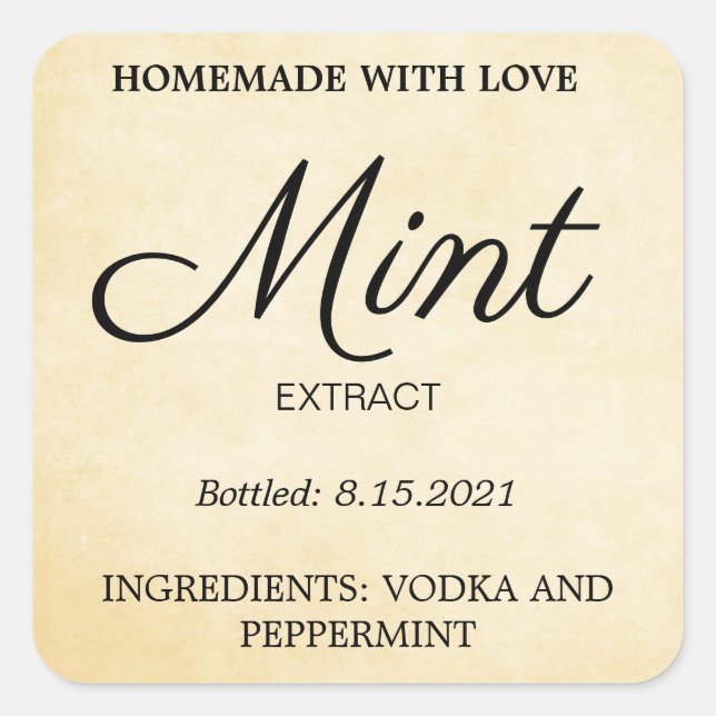 Customizable Extract Label VN05 (Front)