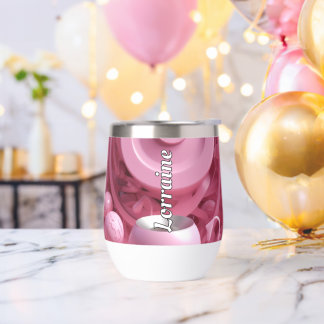 Customizable Eye-Catching 3D Pink Swirl