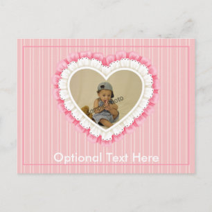 Customizable Eyelet Lace Heart Postcard