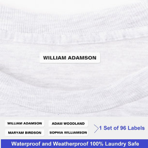 Customizable Fabric Name Labels For Clothes (Tags)