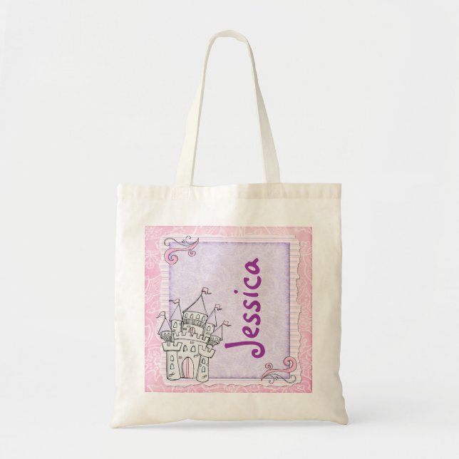 Customizable fairytale castle reusable bag (Front)