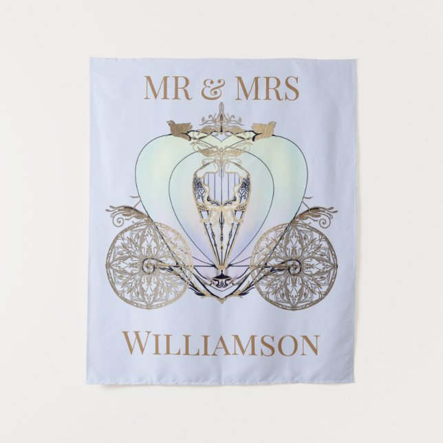 Customizable Fairytale Coach  Tapestry (Front)