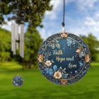 Customizable Faith, Hope, and Love Wind Chime