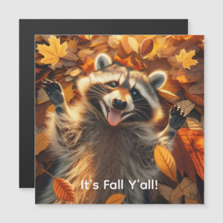 Customizable Fall Silly Raccoon