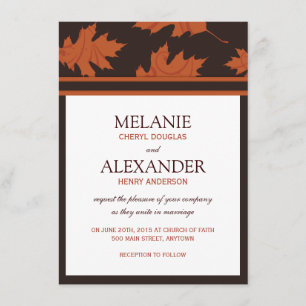Customizable Fall Wedding Invitations