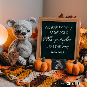 Customizable fallFall Pregnancy Announcement 