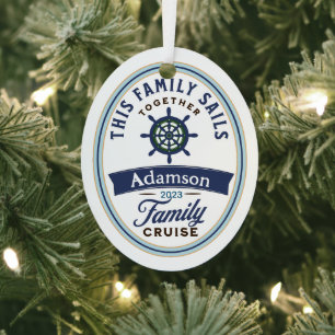 Customizable Family Cruise Ornament