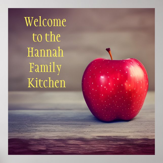 Customizable Family Kitchen Sign (Front)