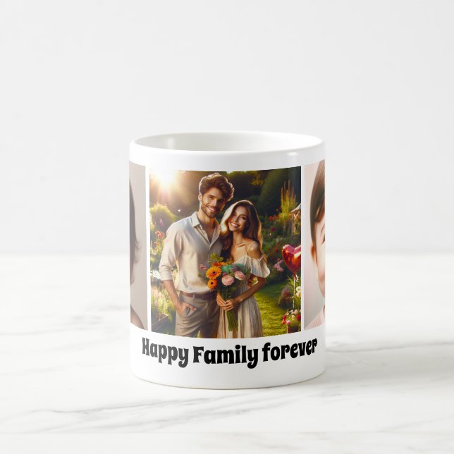 Customizable Family Love Photo Collage Mug (Center)