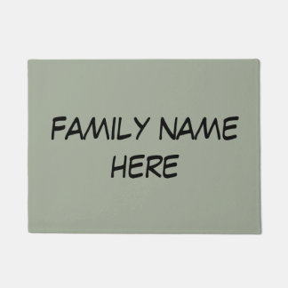 customizable family name door mat