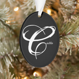 Customizable family name ornament