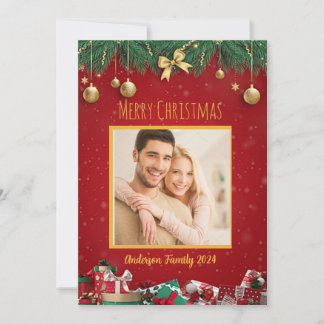 Customizable Family Photo Christmas Card