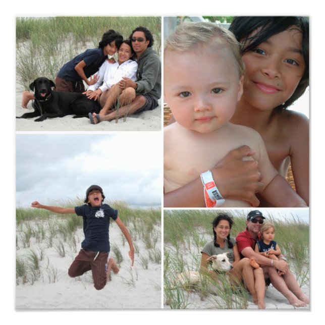 Customizable Family Photo Collage Print (Front)