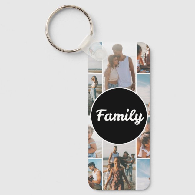 Customizable family pictures keychain (Front)