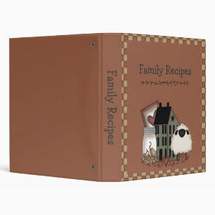 Customizable Family Recipe Cookbook Binder